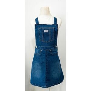 Levi’s denim pinafore overall dress sz L‎ (14/16) kids country cowgirl Y2K barn